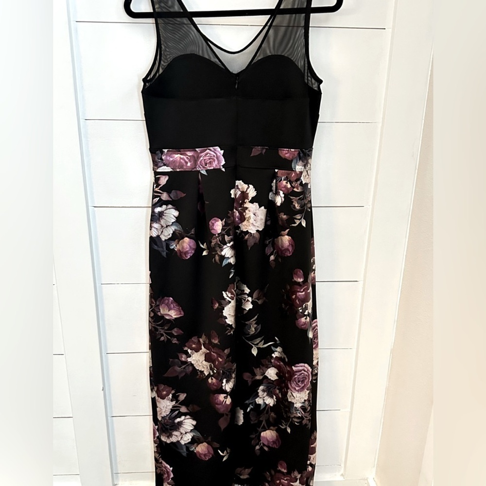 Y2K ENFOCUS STUDIO 10 floral woman midi poly blend feminine dress bridal party - Picture 3 of 12